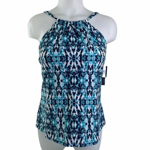 ISLAND Escape High Neck Tankini Swimsuit Top - Picture 2 of 11